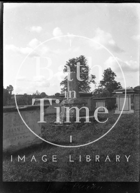 Churchyard cross at St. Mary's, Purton, Wiltshire c.1900