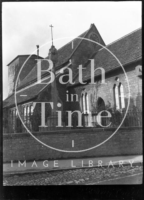 Churchyard cross, St. Mary's Church, Cricklade, Wiltshire c.1900