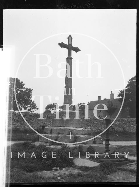 Wayside cross and pump, Condicote, Gloucestershire c.1900