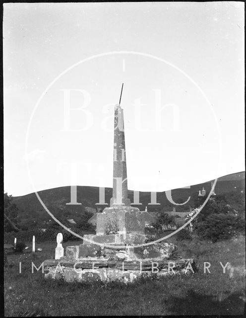 Churchyard cross, St. George's Church, Bicknoller, Somerset c.1900