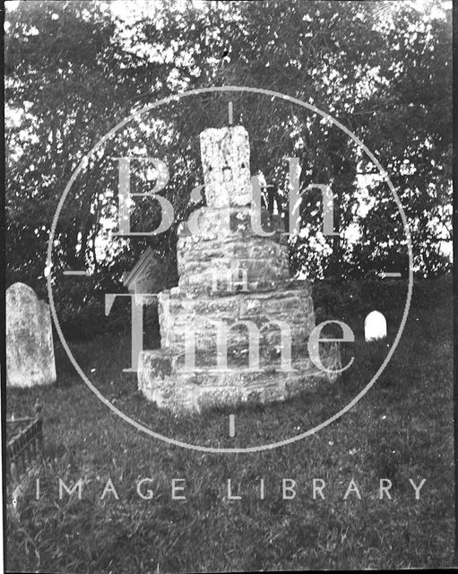 Remains of churchyard cross in an unidentified location c.1900