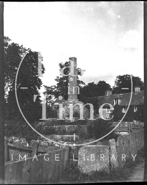 Remains of churchyard cross shaft in an unidentified location c.1900