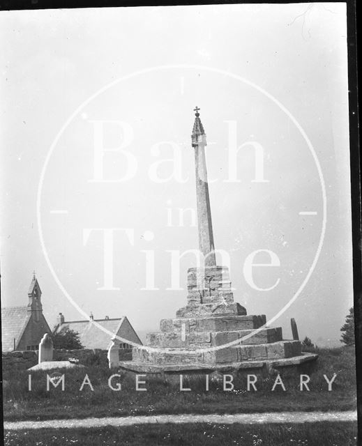 Churchyard cross, St. Michael's Church, Dundry, Somerset c.1900