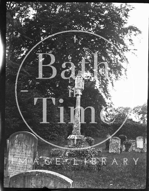 Churchyard cross, Holy Rood Church, Ampney Crucis, Gloucestershire c.1900