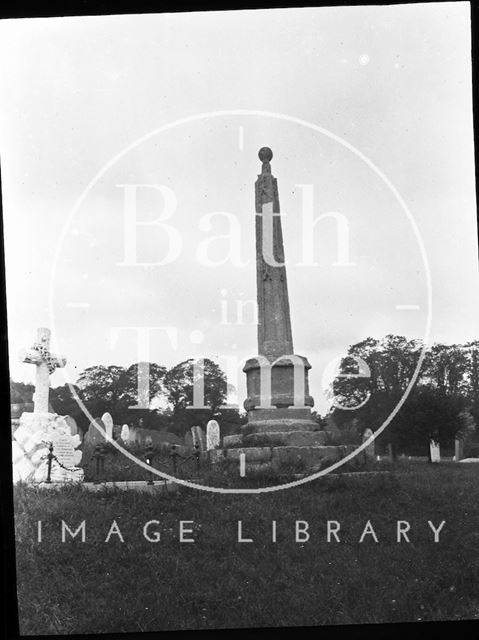 Churchyard cross, St. Mary's Church, Wedmore, Somerset c.1900