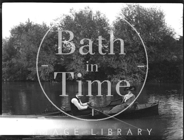 Rowing in an unidentified location c.1900