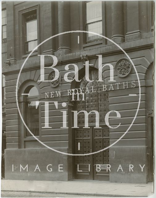 Entrance to the Grand Pump Room Hotel, New Royal Baths, Bath c.1900