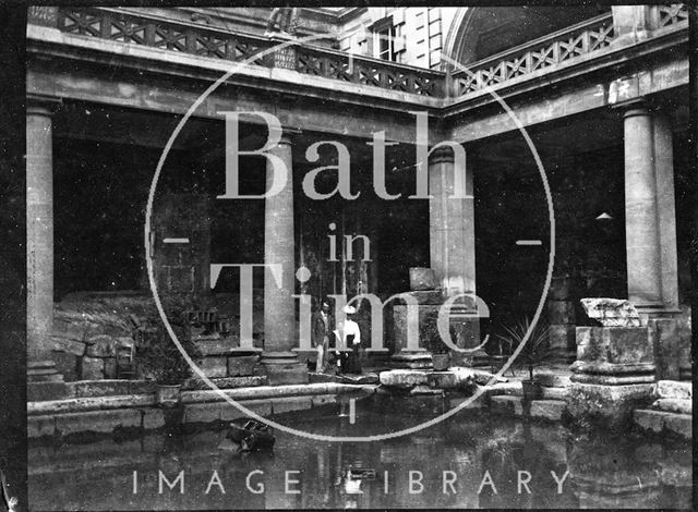 Group shot at the Roman Baths, Bath c.1900