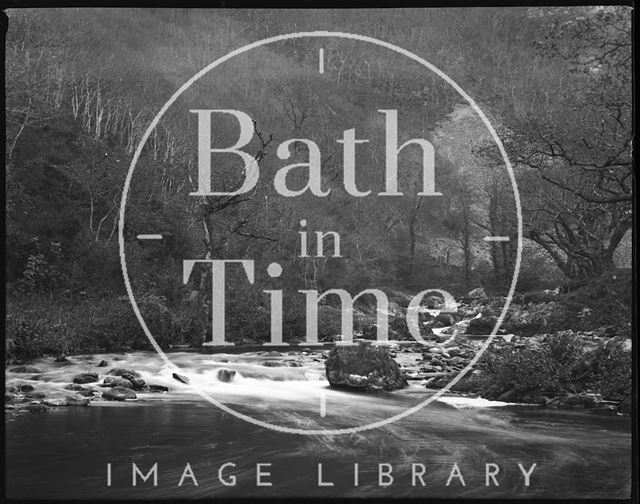 An unidentified rocky stream, probably Lynmouth Gorge, Devon c.1900