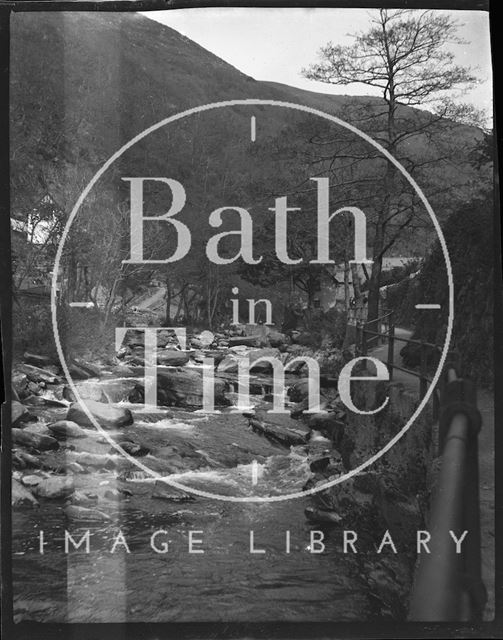 An unidentified rocky stream, probably Lynmouth Gorge, Devon c.1900