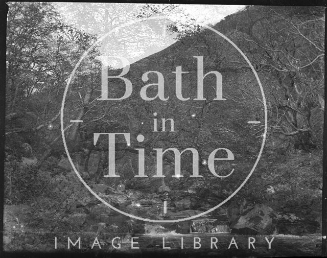 An unidentified rocky stream, probably Lynmouth Gorge, Devon c.1900