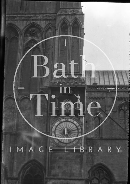 Wells Cathedral clock, Somerset c.1920