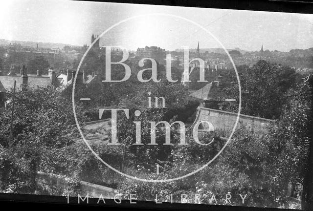 View across city centre from Sydney Buildings, Bath c.1950