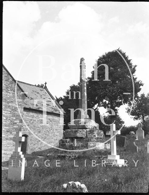 Churchyard cross, Old Cleeve, Somerset c.1900