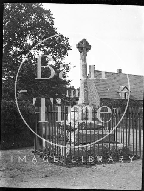 Old preaching cross in the village of Hempsted, Gloucestershire c.1900