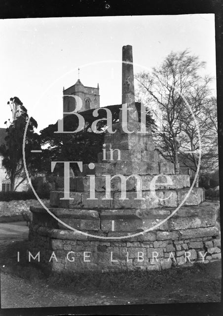 Village cross, Wick St. Lawrence, Somerset c.1900