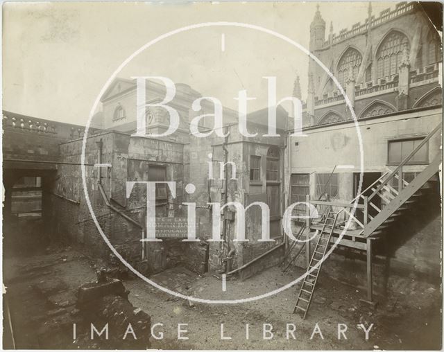 Roman Baths before restoration, Bath c.1892