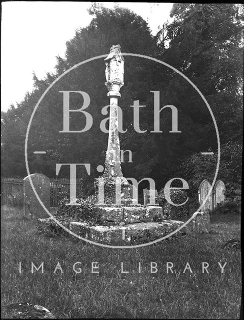 Churchyard cross, Holy Rood Church, Ampney Crucis, Gloucestershire c.1900