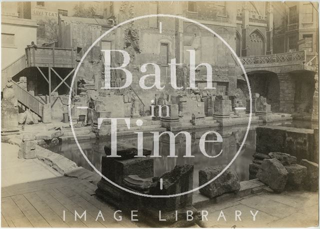 Roman Baths excavations, Bath c.1890