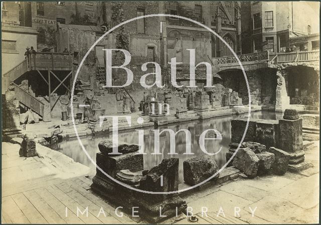 Roman Baths excavations, Bath c.1890