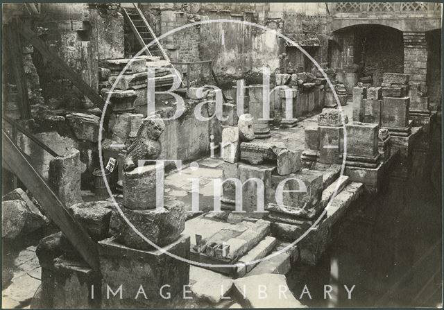 Roman Baths excavations, Bath c.1890