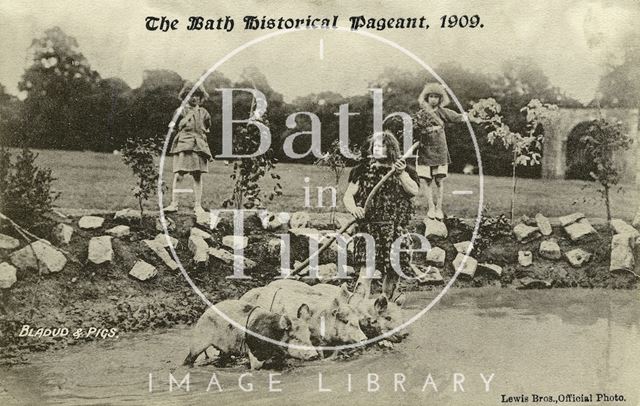 Bath Historical Pageant 1909, King Bladud and the Pigs 1909