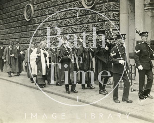 Mayoral Procession to St. James's Church, Bath c.1920