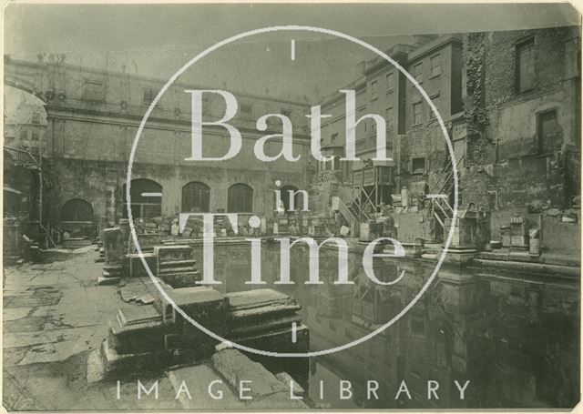 Roman Baths excavations, Bath c.1890