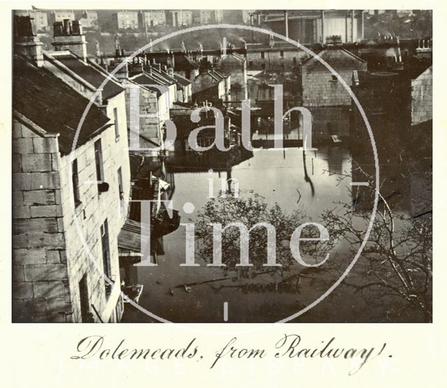 The Great Floods in Bath, Dolemeads from the railway 1894