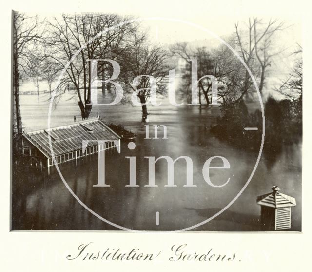 The Great Floods in Bath, Institution Gardens 1894