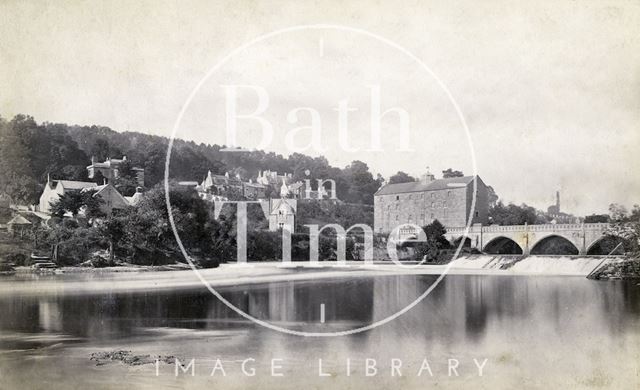 Bathampton Weir, toll bridge and Batheaston Mill c.1890