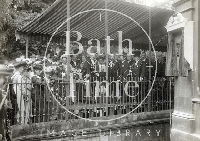 The Lord Mayor of London unveiling a tablet to Queen Charlotte at 93, Sydney Place, Bath 1902