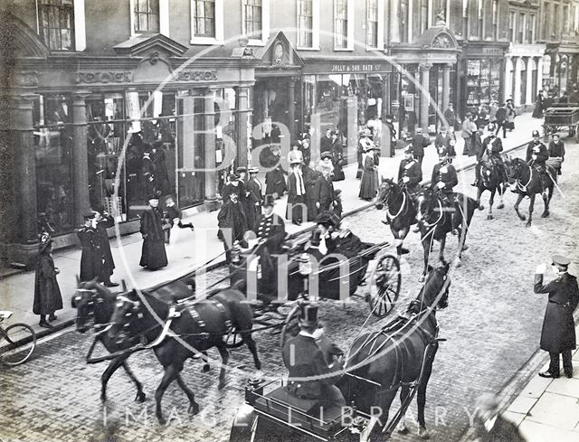 Visit of the Hon. W. Reid to unveil tablet to Edmund Burke at 11, North Parade, Bath 1908