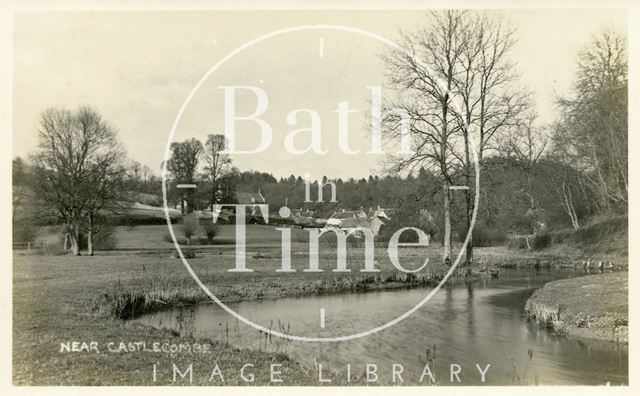 River view near Castle Combe, Wiltshire c.1912