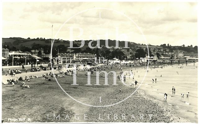 General view of the beach at Paignton, Devon No. 9 c.1937