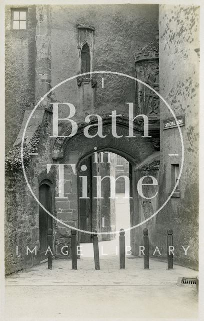 Doorway from Cathedral Green, Wells, Somerset c.1930