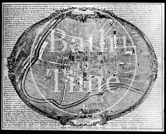 Copy of John Wood's map of Bath (1735) c.1905