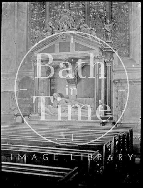 Monument to Lady Waller, South Transept, Bath Abbey c.1905