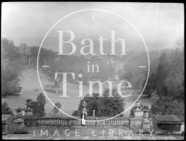 View from Terrace at Prior Park towards Palladian Bridge, Bath c.1905