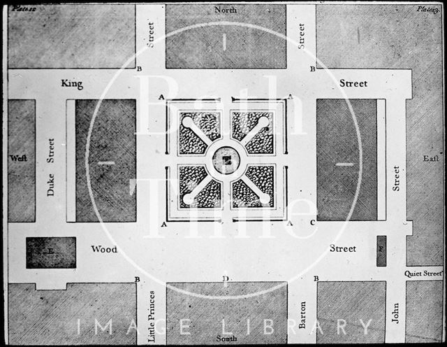 Copy of John Wood's plan of Queen Square, Bath (1749) c.1905