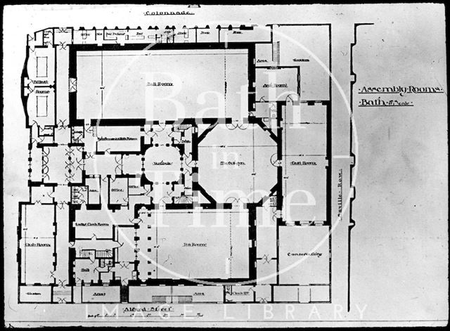 Plan of Assembly Rooms, Bath c.1905