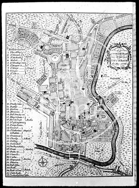 Copy of Accurate Plan of Bath 1776 c.1905