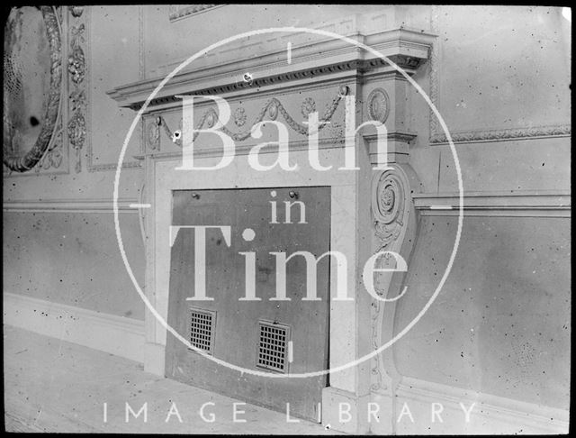 Ornate fireplace, Assembly Rooms, Bath c.1905