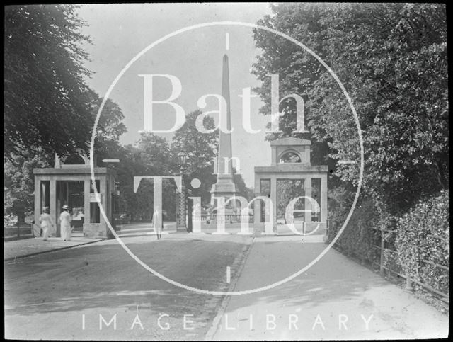 Entrance gates to Royal Victoria Park, Bath c.1905