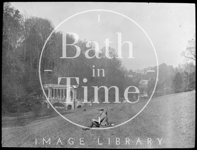 View of Palladian Bridge Prior Park, Bath c.1905