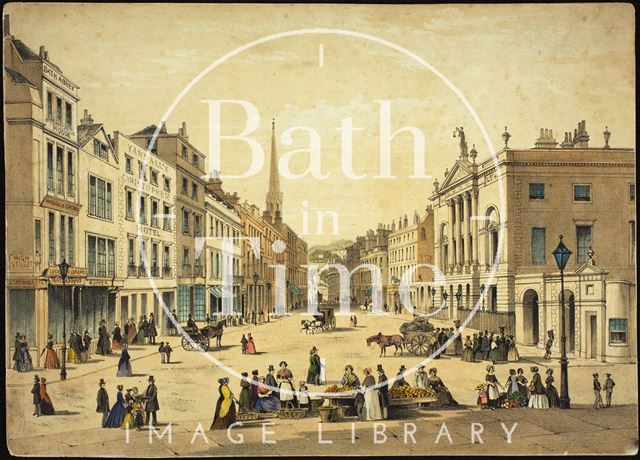 The Guildhall and Market Place, Bath 1844