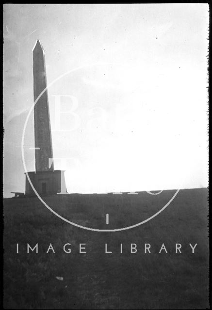 The Wellington Monument and ornamental cannons, Blackdown Hills, Somerset 1932