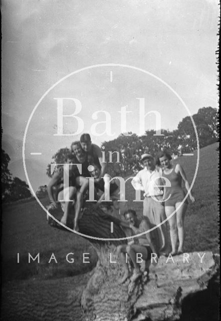 Clowning in front of the camera at Warleigh Weir c.1930