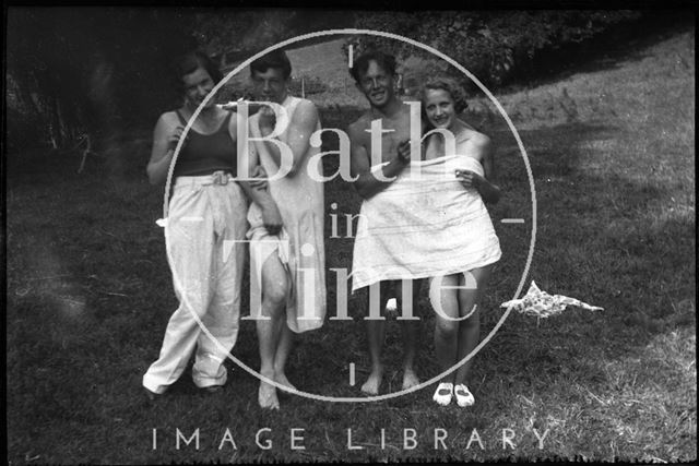 Clowning in front of the camera at Warleigh Weir c.1930