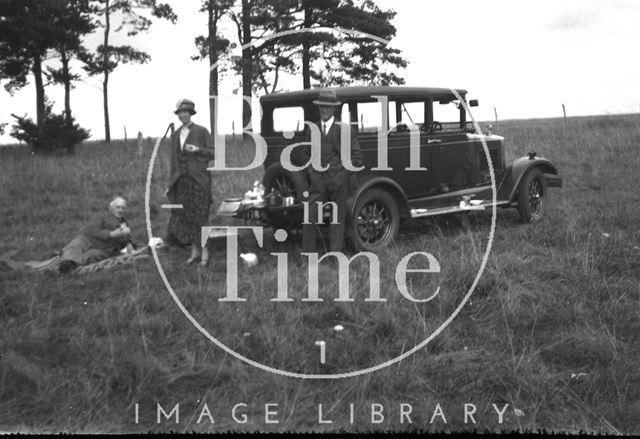 Picnicking by the motor car c.1930